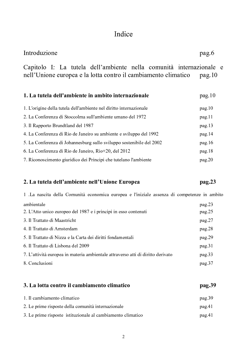 Indice della tesi: La Sentenza ''Clean Skies'' della Corte di Giustizia dell'Unione Europea e le nuove frontiere del Diritto Ambientale Europeo, Pagina 1