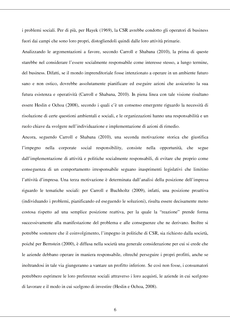 Anteprima della tesi: Corporate Social Responsibility: Sviluppo di un Modello di Posizionamento, Pagina 3