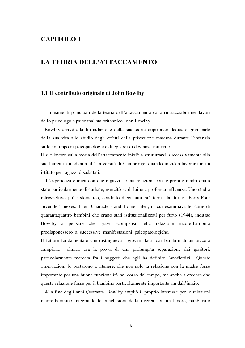 Anteprima della tesi: La disorganizzazione dell'attaccamento come fattore di rischio per lo sviluppo del disturbo borderline di personalità, Pagina 5