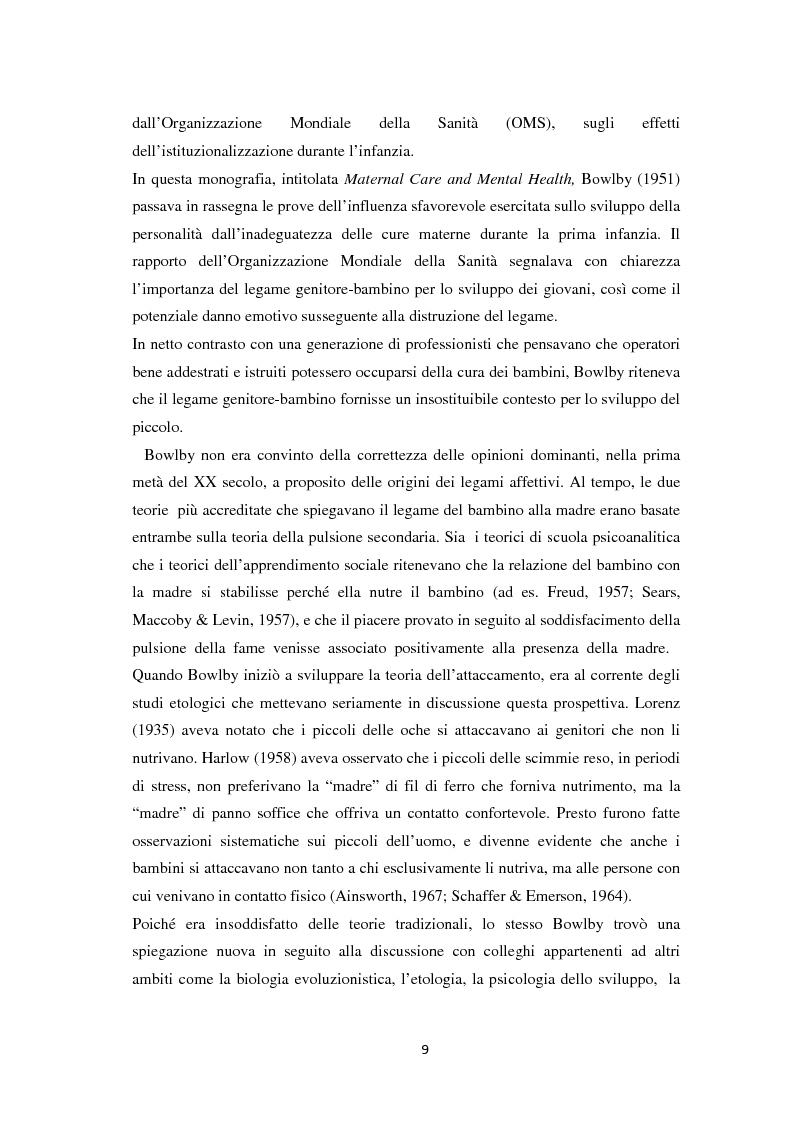 Anteprima della tesi: La disorganizzazione dell'attaccamento come fattore di rischio per lo sviluppo del disturbo borderline di personalità, Pagina 6