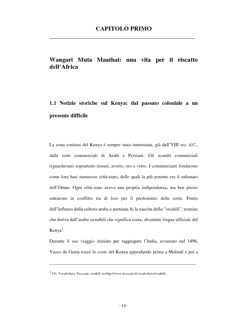 Anteprima della tesi: Wangari Muta Maathai - Amare la natura per salvare noi stessi, Pagina 6