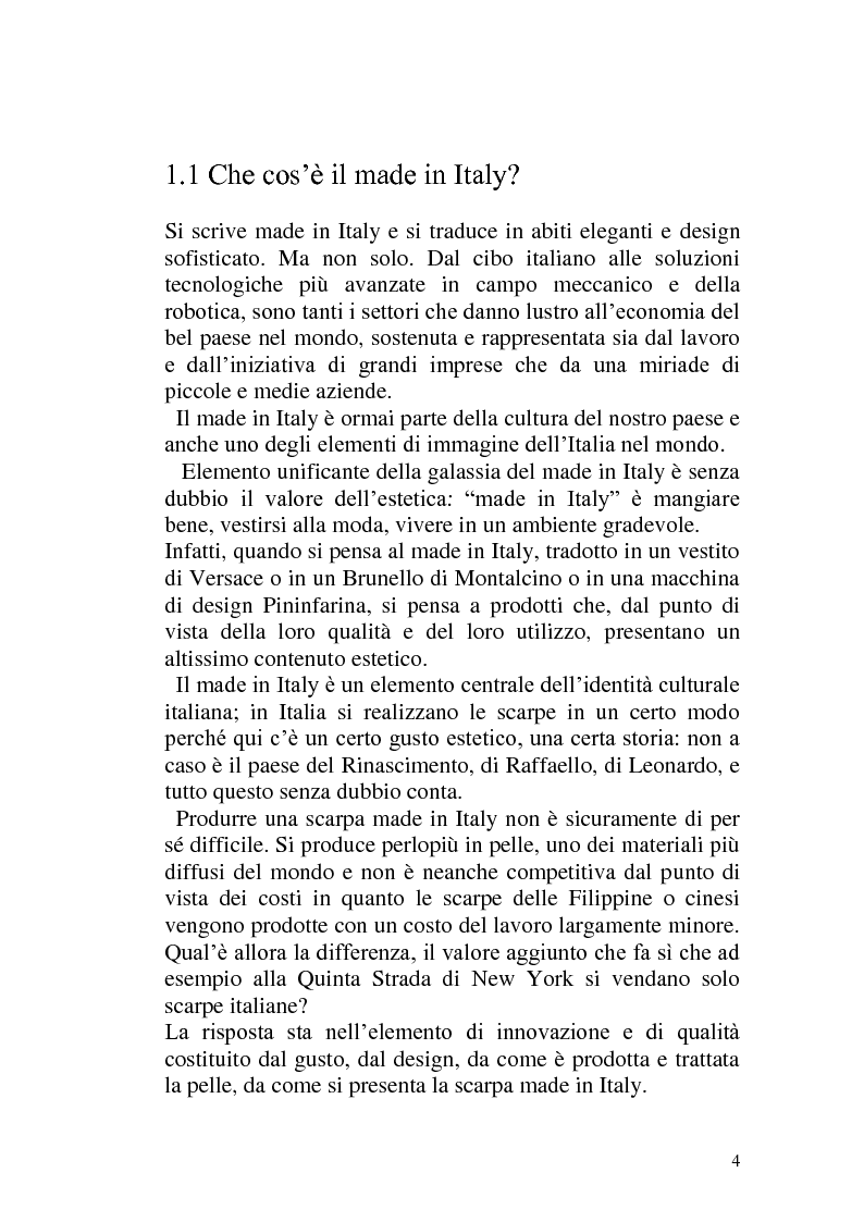 Anteprima della tesi: Made in Italy: promozione e tutela del marchio dell'Italia nel mondo, Pagina 4