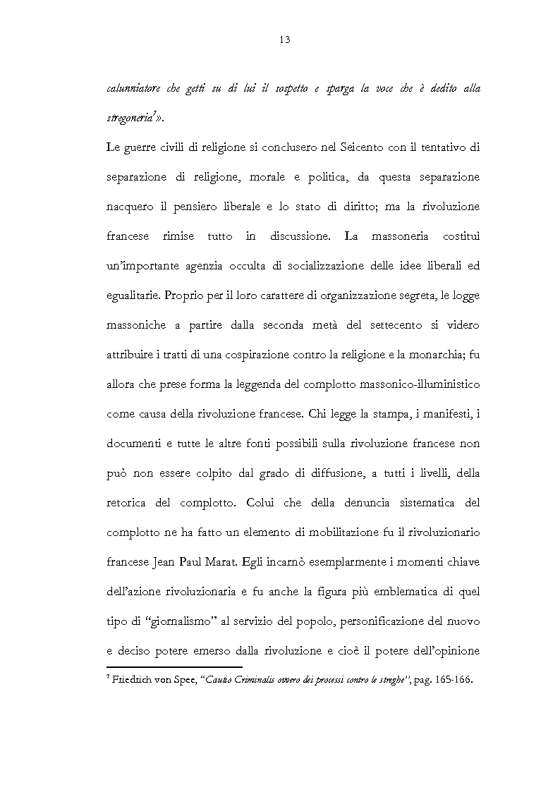 Anteprima della tesi: Le Teorie del Complotto - Casi Esemplari del Ventesimo Secolo, Pagina 6