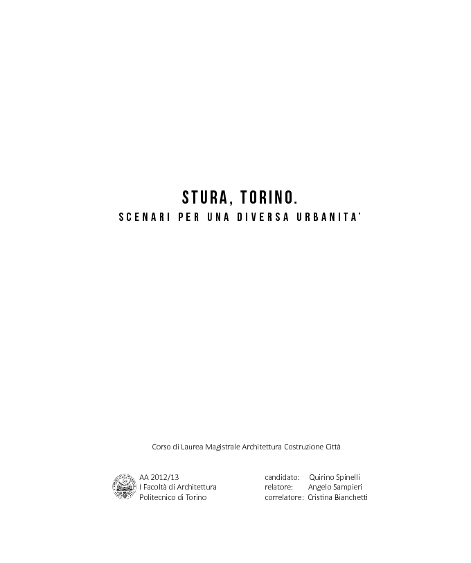 Anteprima della tesi: Stura, Torino. Scenari per una diversa urbanità, Pagina 1