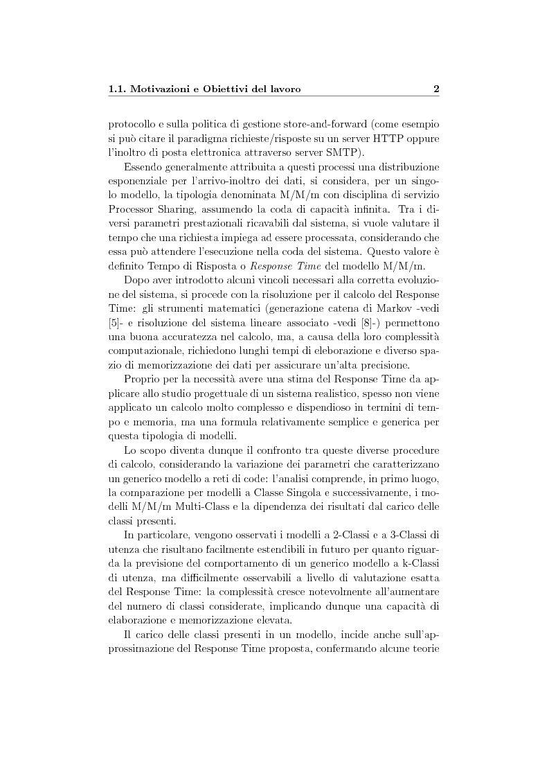 Anteprima della tesi: Analisi approssimata di un modello a reti di code processor-sharing e multi-classe, Pagina 4