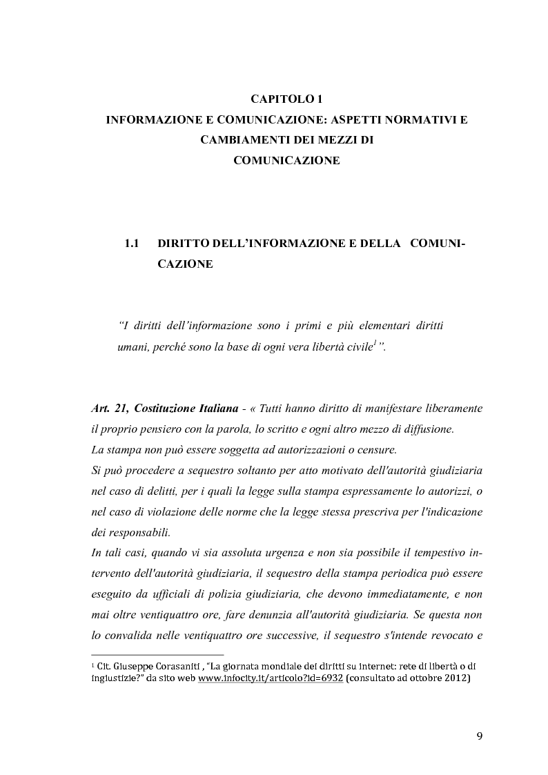 Anteprima della tesi: Il diritto alla ''giusta'' informazione, Pagina 5