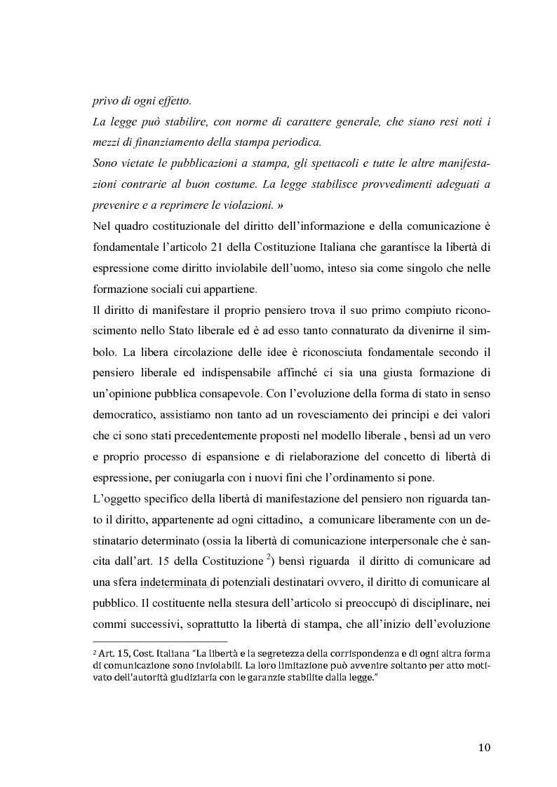 Anteprima della tesi: Il diritto alla ''giusta'' informazione, Pagina 6