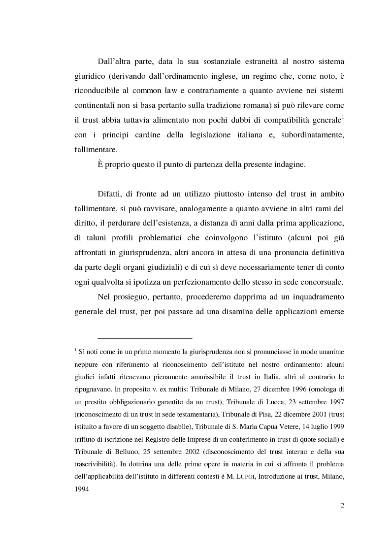 Anteprima della tesi: Trust e crisi d'impresa, Pagina 3
