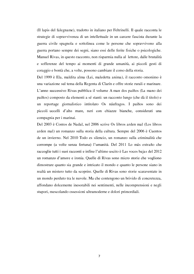 Anteprima della tesi: Manuel Rivas, ''Las llamadas perdidas'' traduzione inedita, Pagina 4