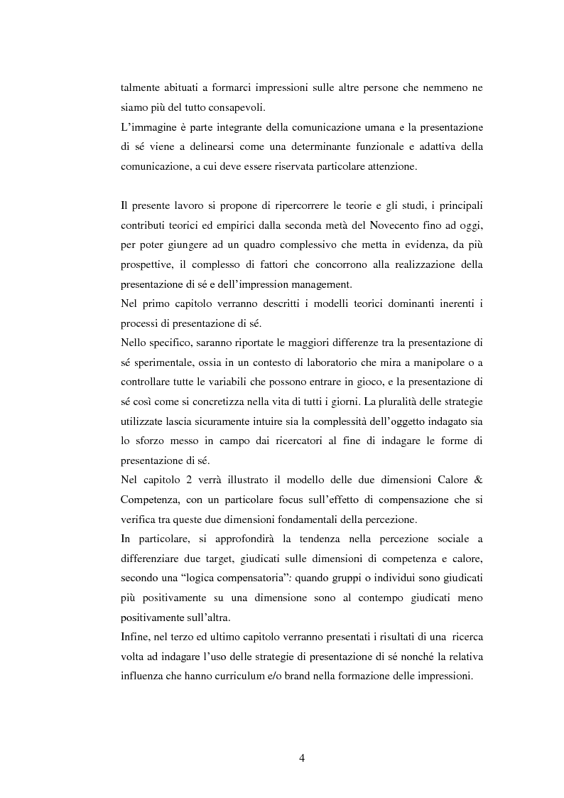 Anteprima della tesi: Formazione delle impressioni: è più importante il curriculum o il brand?, Pagina 3