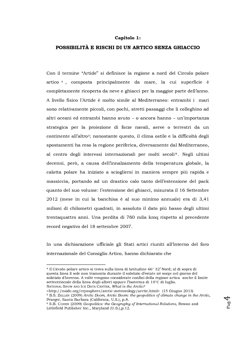 Anteprima della tesi: Sfida fra i ghiacci: l'Artico tra nuovi interessi geopolitici ed economici, Pagina 5