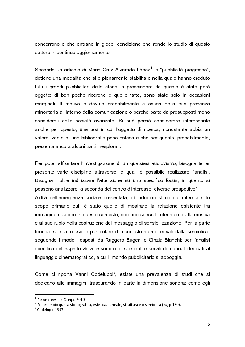 Anteprima della tesi: Analisi audiovisiva e pubblicità progresso: il caso di ''Ante el maltratador, tolerancia cero'', Pagina 3