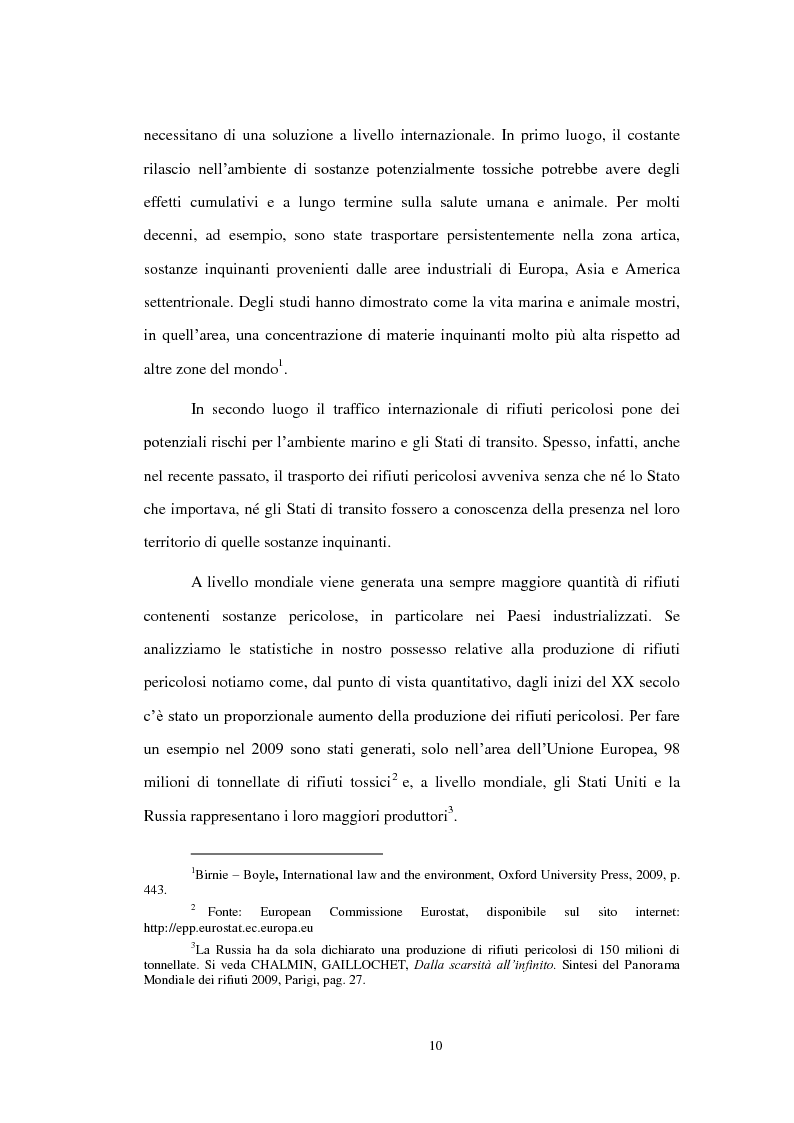 Anteprima della tesi: Il traffico transfrontaliero dei rifiuti pericolosi nei diritto internazionale, Pagina 7