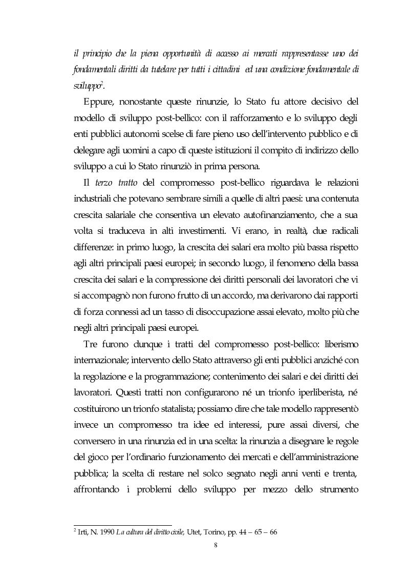 Anteprima della tesi: Il capitalismo italiano del secondo dopoguerra: persistenze e mutazioni, Pagina 3