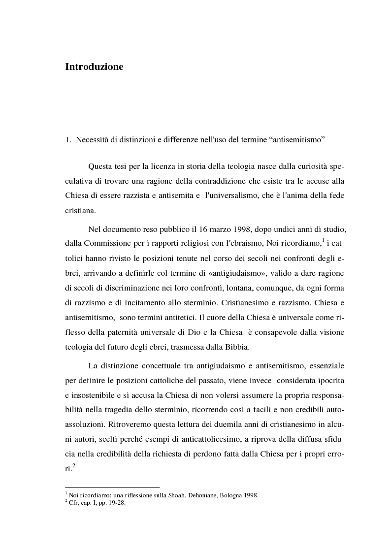 Anteprima della tesi: L' antigiudaismo teologico de ''La Civiltà Cattolica'', Pagina 4