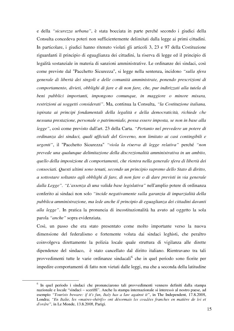 Estratto dalla tesi: Storia della polizia locale. Specificità del caso italiano