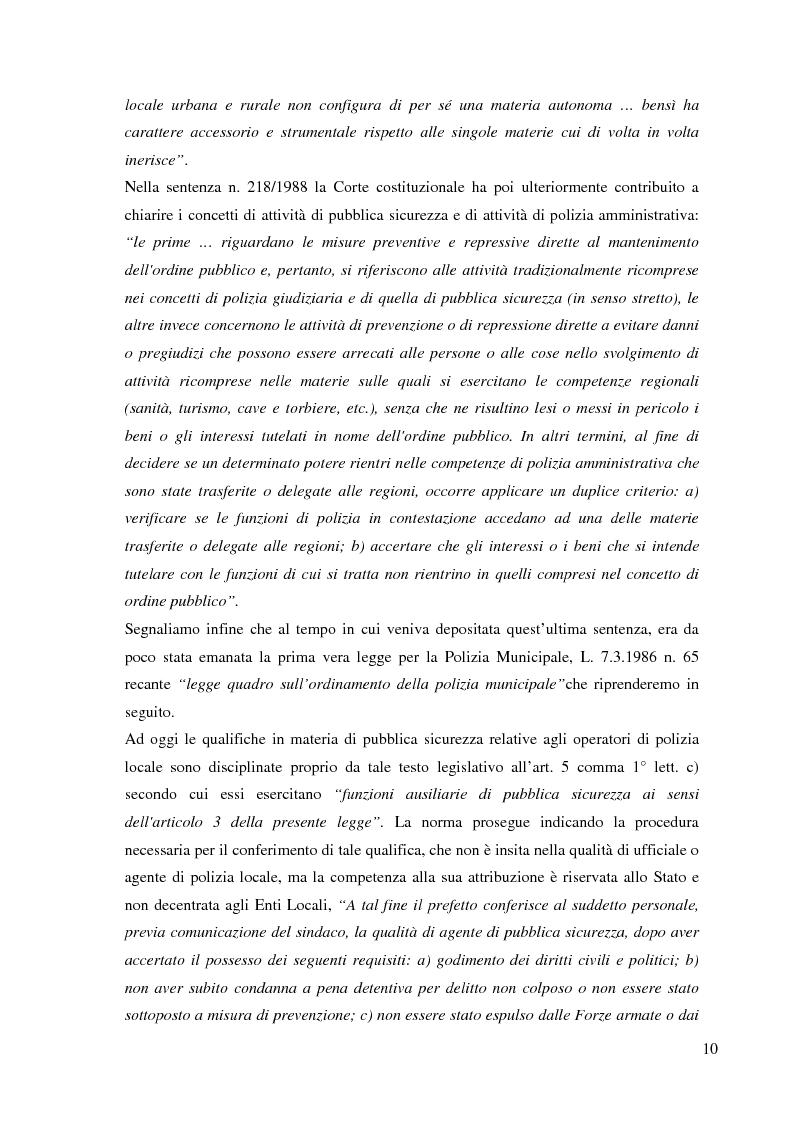 Anteprima della tesi: Storia della polizia locale. Specificità del caso italiano, Pagina 6