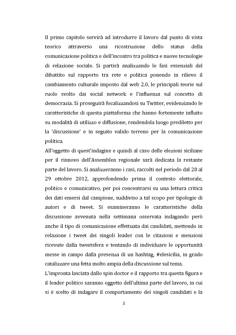 Anteprima della tesi: Elezioni regionali siciliane: la conversazione politica su Twitter, Pagina 4
