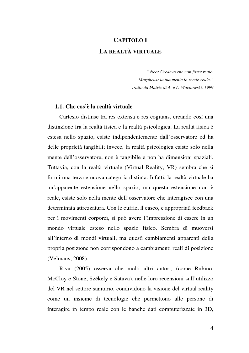 Anteprima della tesi: L'utilizzo della realtà virtuale nell'assessment del disturbo ossessivo compulsivo, Pagina 5