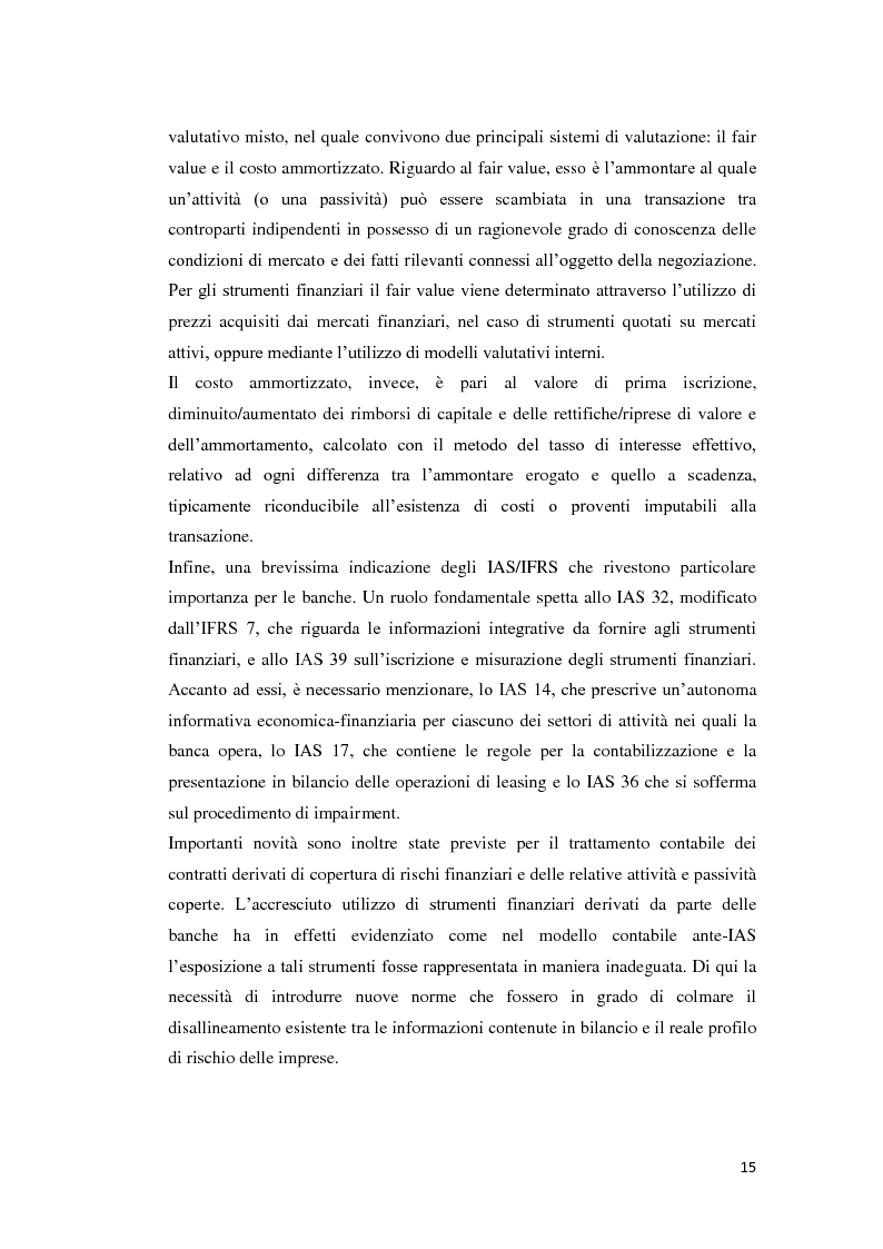 Anteprima della tesi: Gli strumenti finanziari nel bilancio delle banche IAS-compliant: analisi dell'impatto degli IAS 32, IAS 39 e IFRS 7 sul bilancio delle banche, Pagina 10