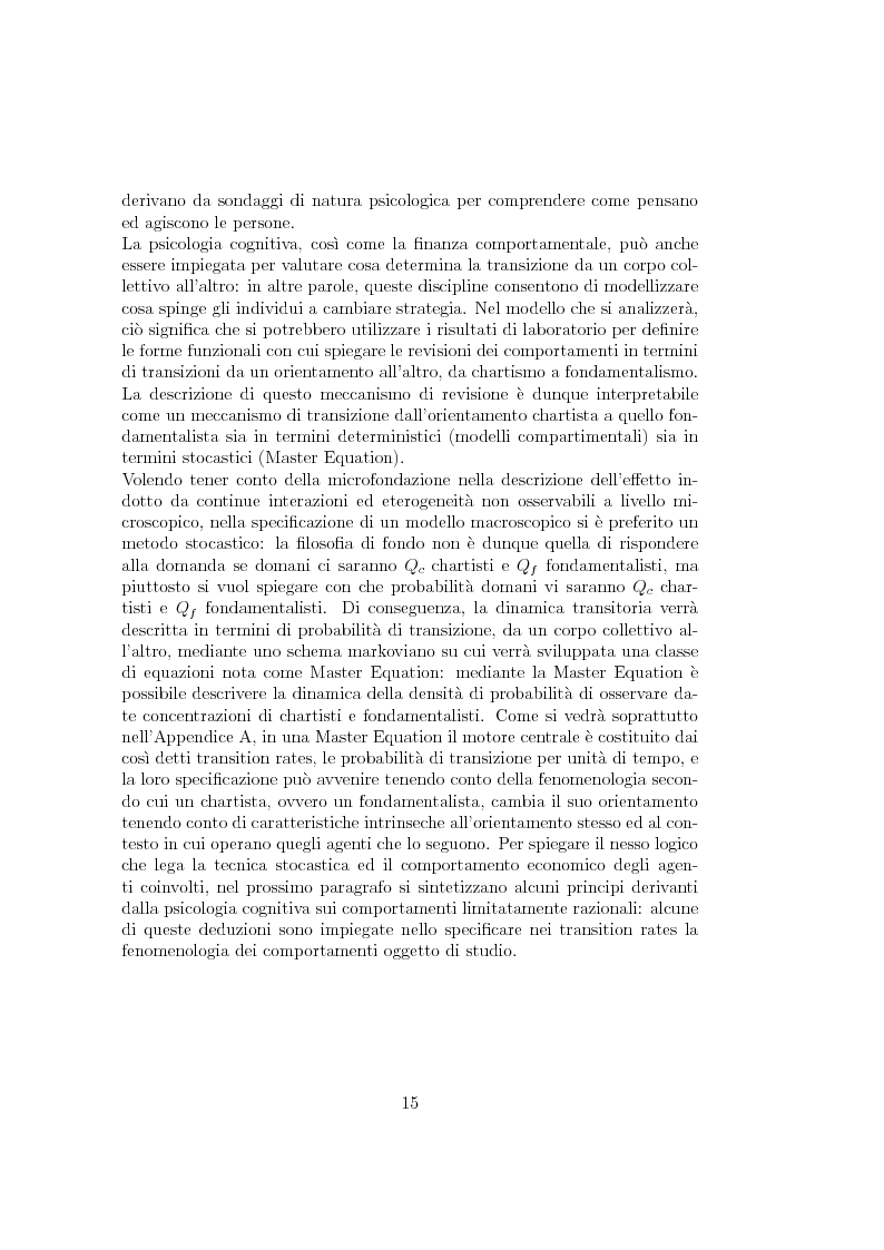 Estratto dalla tesi: Un modello per prezzi di titoli finanziari con eterogeneità e descrizione stocastica