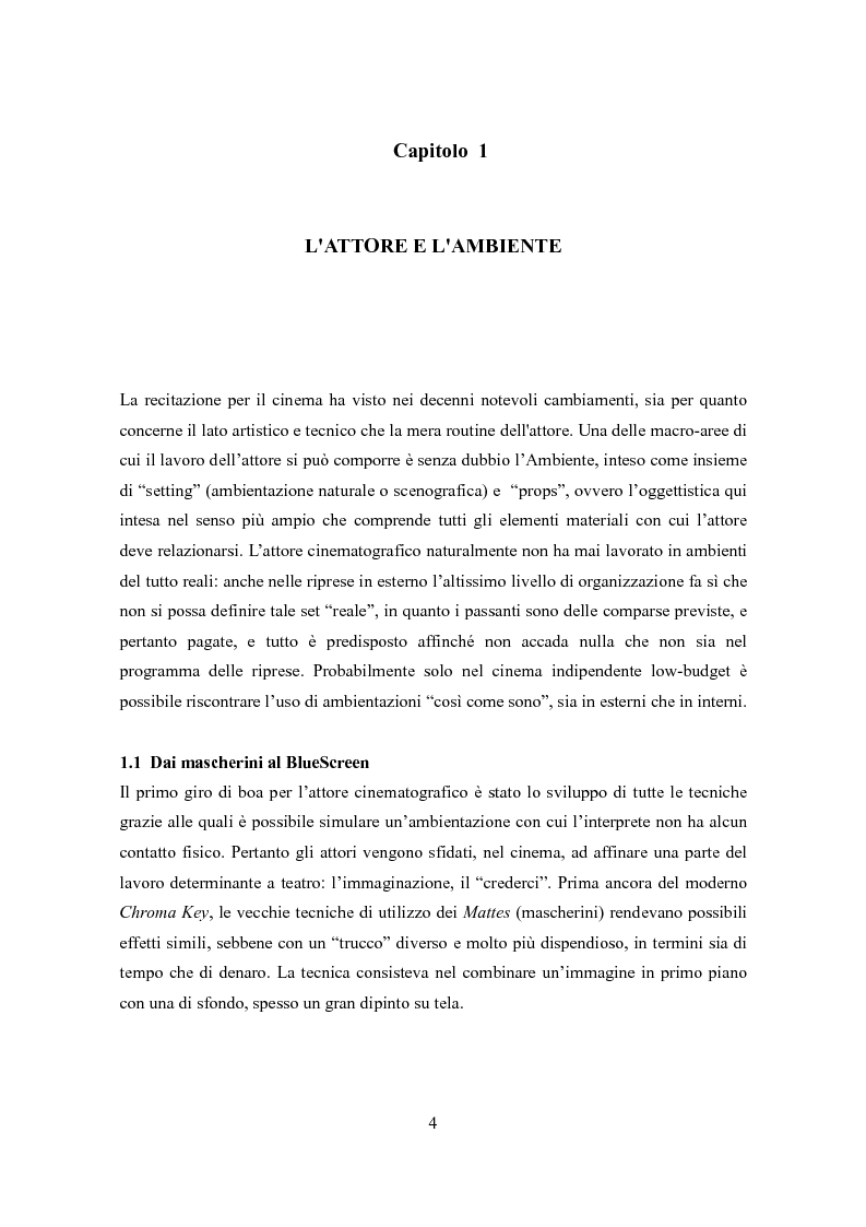 Anteprima della tesi: Digital Acting: il lavoro dell'attore cinematografico nell'era digitale, Pagina 5