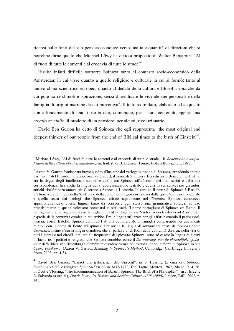 Anteprima della tesi: Filosofia ebraica o esperienza marrana? A proposito del dibattito sulle fonti del pensiero di Spinoza, Pagina 3