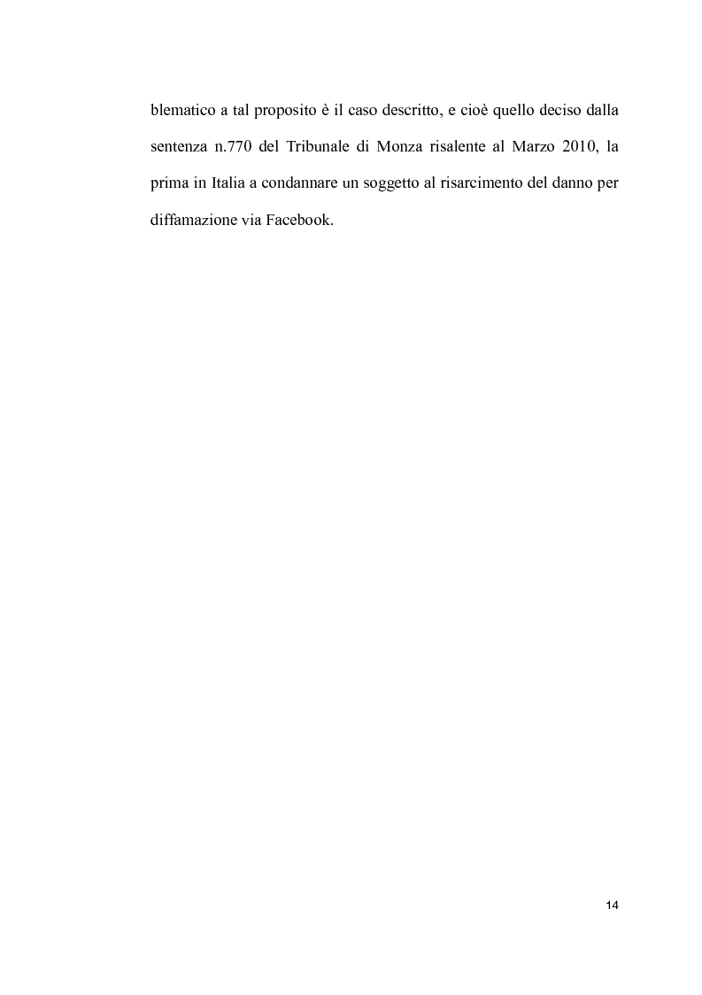 Anteprima della tesi: Il reato di diffamazione e i nuovi mezzi di comunicazione: profili legislativi ed evoluzione giurisprudenziale, Pagina 8