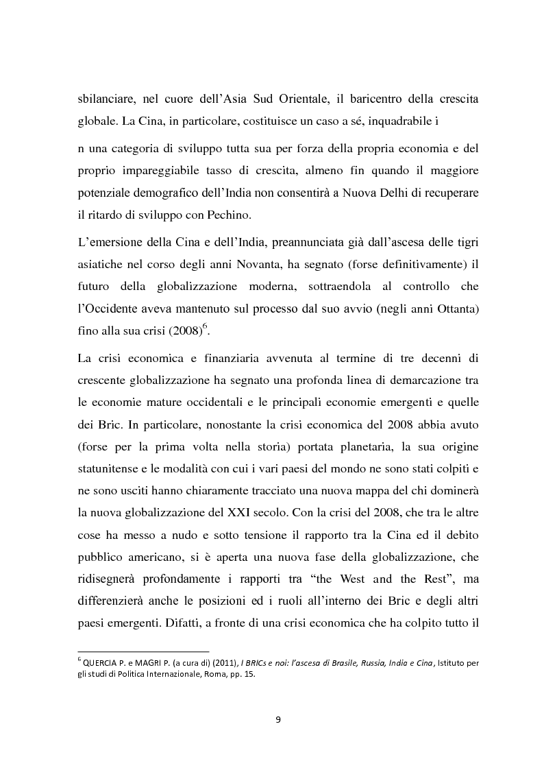 Anteprima della tesi: Operare con successo nelle aree emergenti: scelte strategiche e azioni di marketing nel mercato cinese - L'esperienza di internazionalizzazione della Tormaresca, Pagina 9