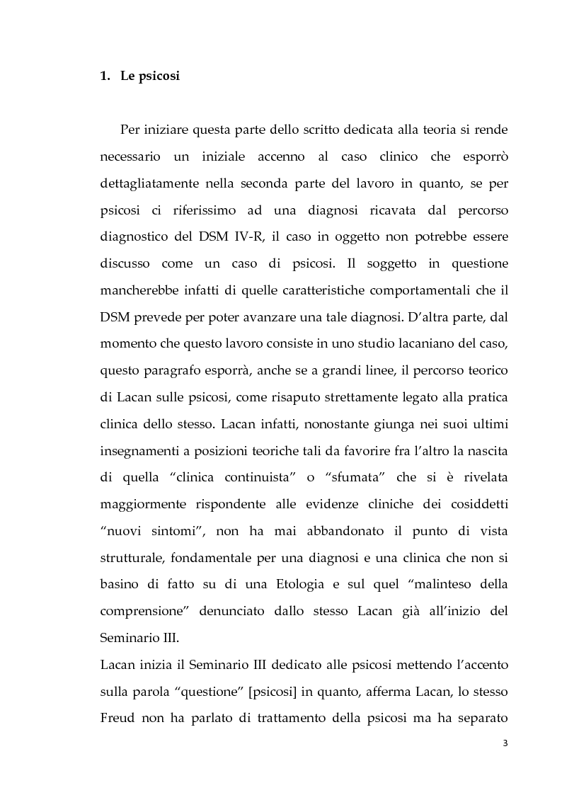 Anteprima della tesi: Il trattamento psicoanalitico delle psicosi: l’esperienza di un "apprendista segretario", Pagina 5