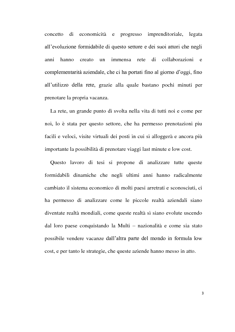 Anteprima della tesi: L’internazionalizzazione delle aziende turistiche. Analisi di casi aziendali., Pagina 4
