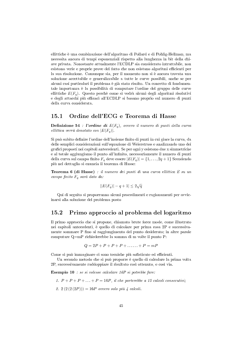 Estratto dalla tesi: Crittografia ellittica e il Digital Sign Algorithm (DSA)