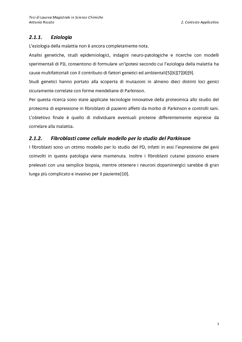 Anteprima della tesi: Proteomica comparativa applicata allo studio di specifici profili proteici, Pagina 4