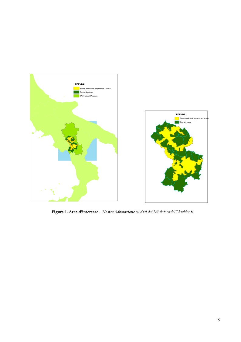 Anteprima della tesi: Parchi e sviluppo locale - L'area del Parco Nazionale dell'Appennino Lucano Val d'Agri - Lagonegrese, Pagina 4
