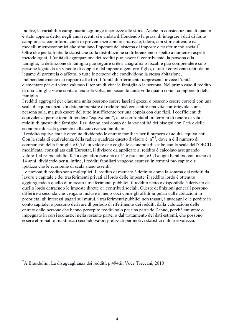 Anteprima della tesi: Distribuzione personale del reddito e Top Incomes, Pagina 4