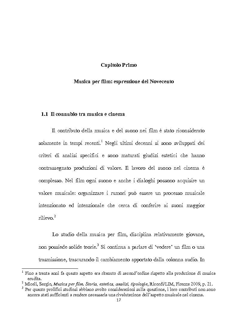 Anteprima della tesi: Indagine su un Cinema al di sopra di ogni sospetto: Ennio Morricone ed Elio Petri, Pagina 6