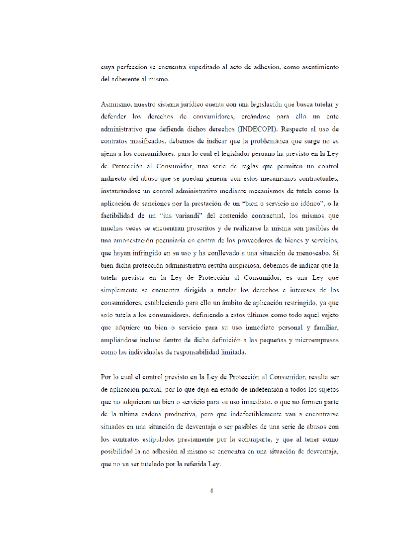 Anteprima della tesi: Hacia una regulación moderna y unificada de las cláusulas vejatorias en los contratos estipulados unilateralmente dentro del sistema legal peruano, Pagina 5