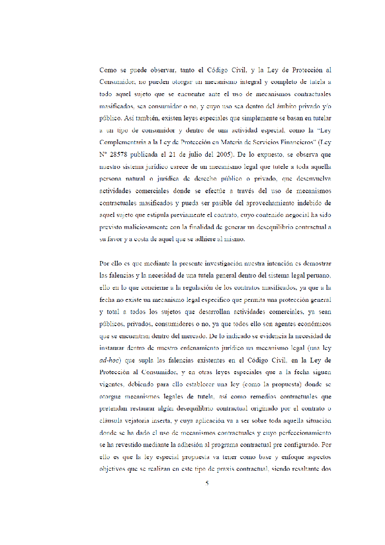 Anteprima della tesi: Hacia una regulación moderna y unificada de las cláusulas vejatorias en los contratos estipulados unilateralmente dentro del sistema legal peruano, Pagina 6