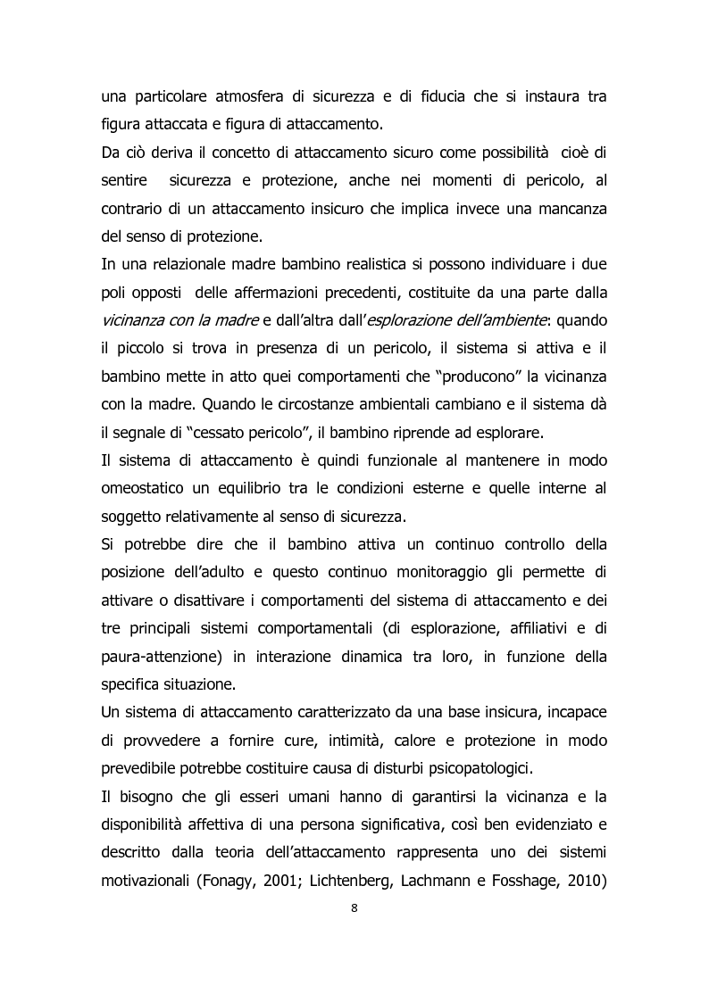 Anteprima della tesi: Funzionamento di personalità e stile di attaccamento: una ricerca pilota nel Ser.D. di Moncalieri, Pagina 6