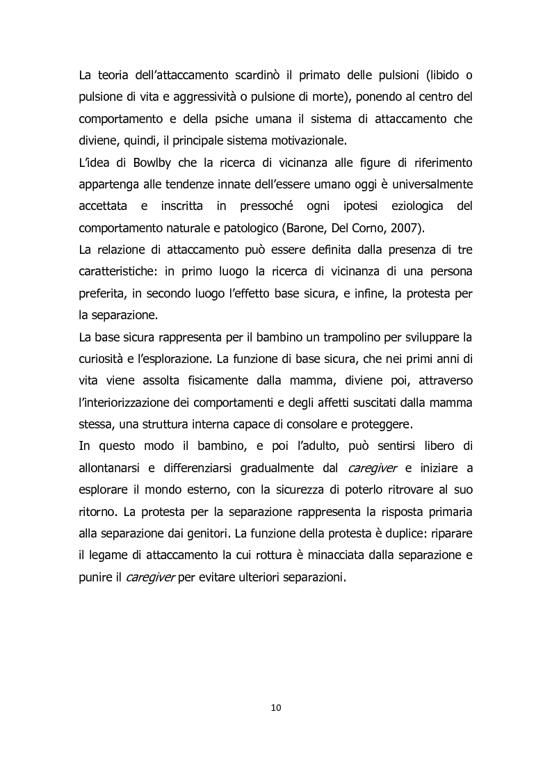 Anteprima della tesi: Funzionamento di personalità e stile di attaccamento: una ricerca pilota nel Ser.D. di Moncalieri, Pagina 8