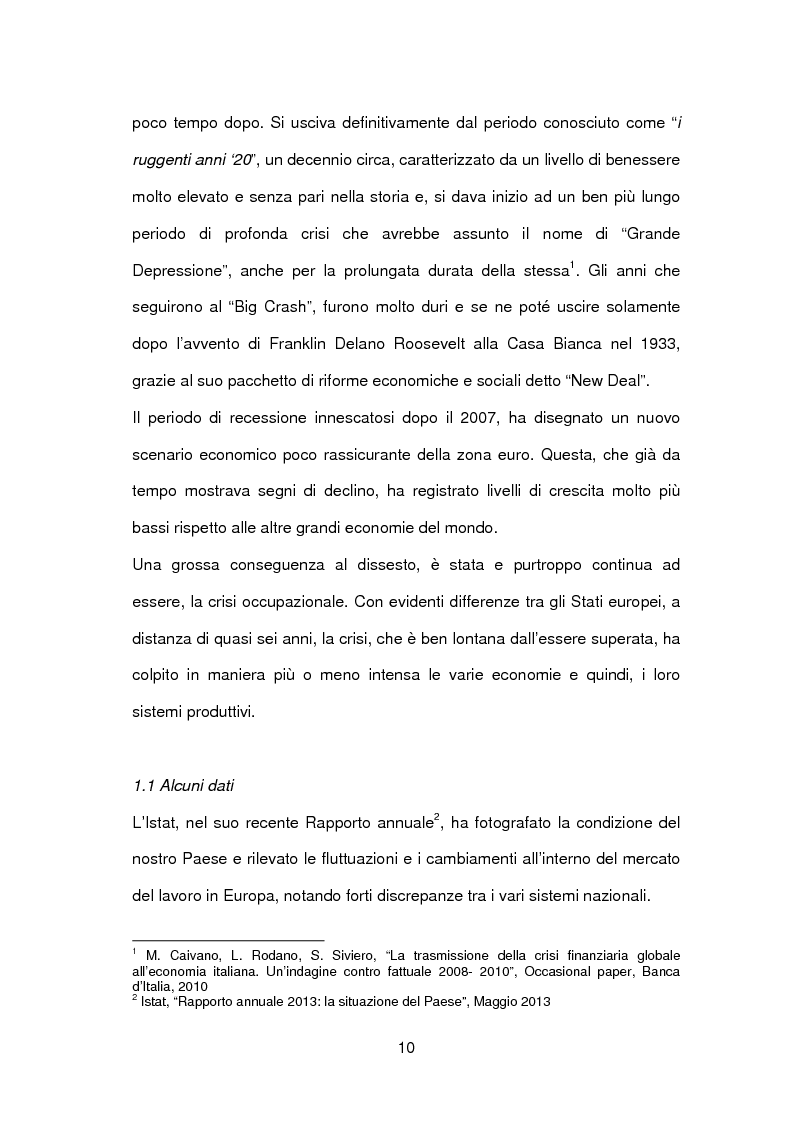 Anteprima della tesi: Disoccupazione giovanile in Italia: cause e possibili soluzioni, Pagina 6