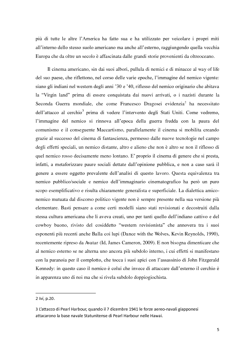 Anteprima della tesi: Non è un paese per buoni - Figurazioni del nemico nel cinema americano dopo l'11 Settembre, Pagina 3