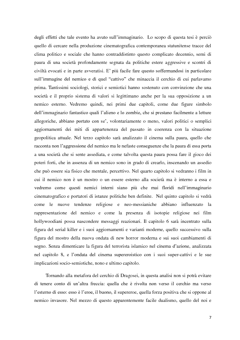 Anteprima della tesi: Non è un paese per buoni - Figurazioni del nemico nel cinema americano dopo l'11 Settembre, Pagina 5
