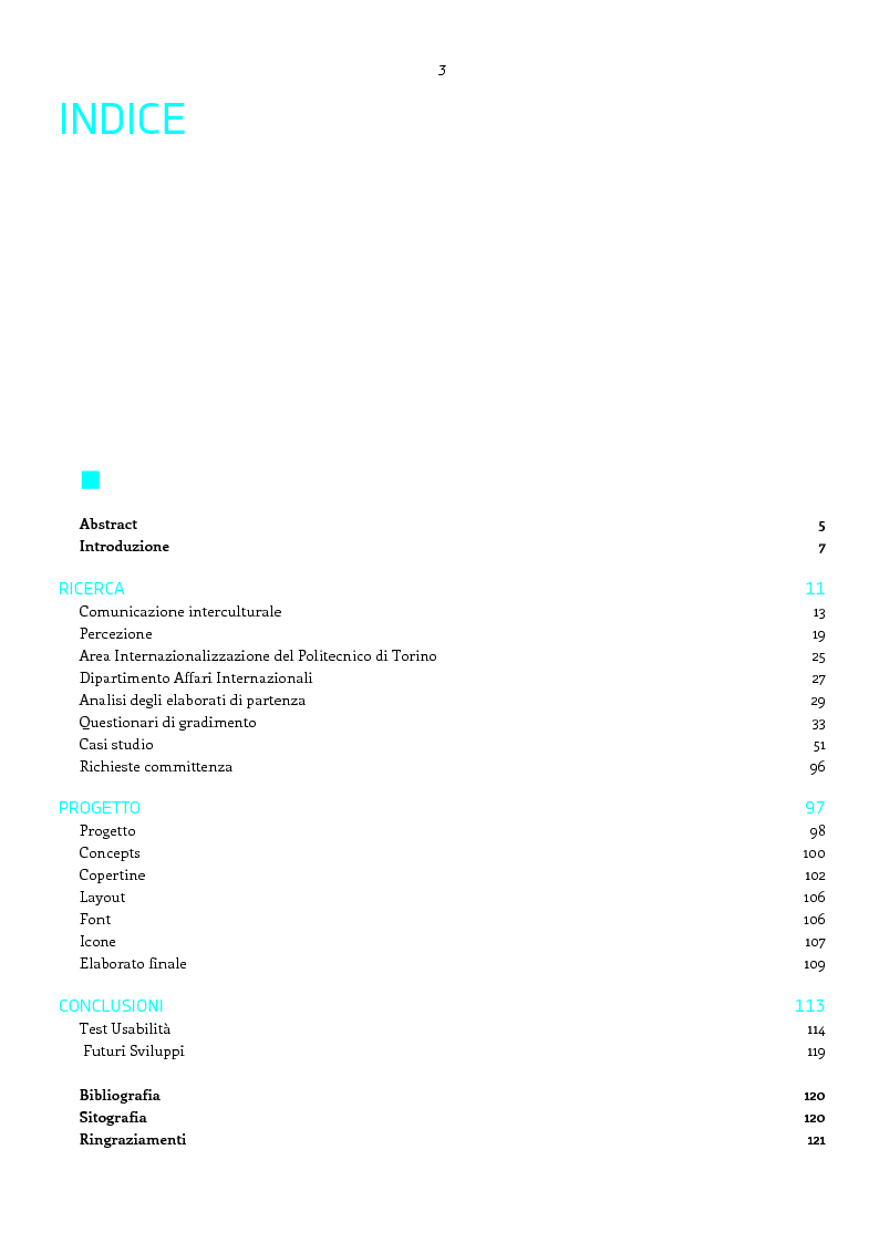Indice della tesi: Guide alla mobilità internazionale, Pagina 1