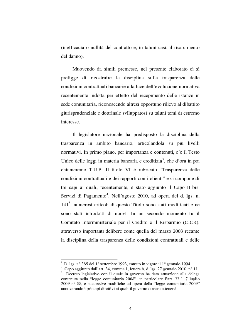 Anteprima della tesi: La trasparenza nel Testo Unico Bancario: profili contrattuali, Pagina 3