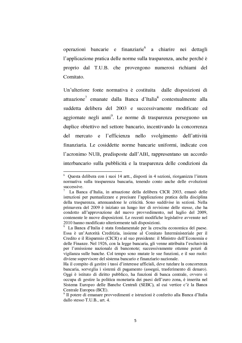 Anteprima della tesi: La trasparenza nel Testo Unico Bancario: profili contrattuali, Pagina 4