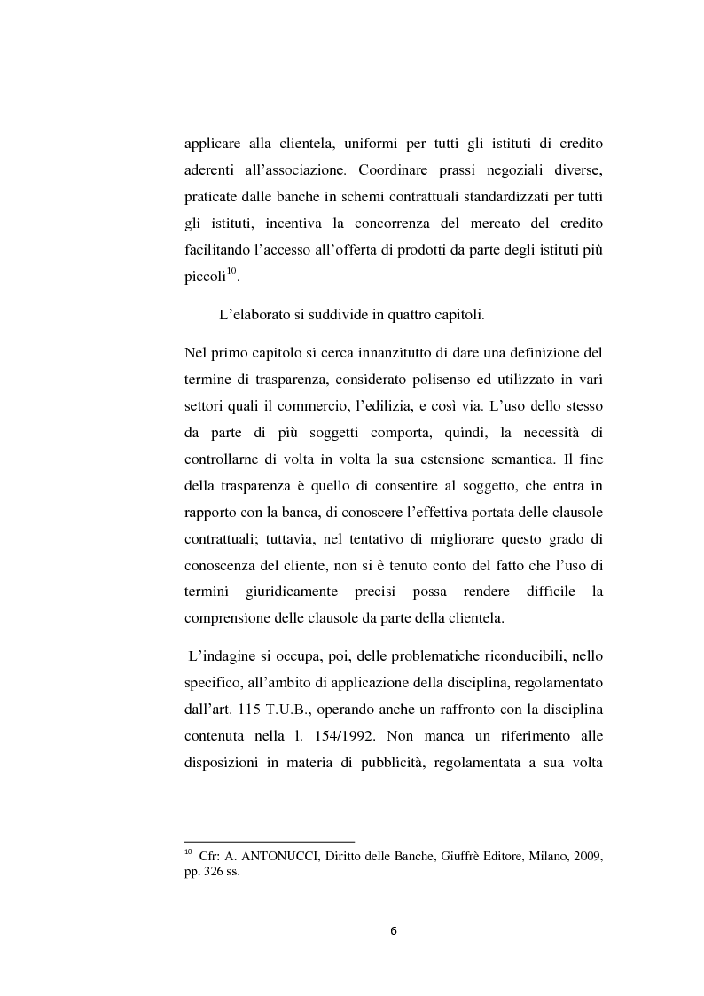 Anteprima della tesi: La trasparenza nel Testo Unico Bancario: profili contrattuali, Pagina 5