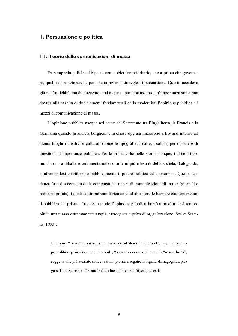 Anteprima della tesi: Comunicazione politica, persuasione e reattanza: l'effetto del claim nei manifesti elettorali, Pagina 5