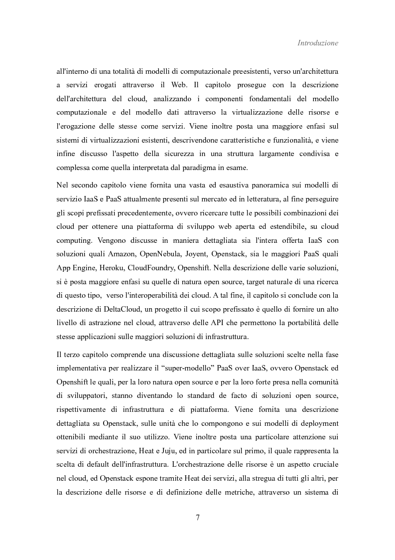 Anteprima della tesi: Un'Infrastruttura di Sviluppo Web Enterprise Distribuita su Cloud Basata su Modelli IaaS e PaaS, Pagina 3