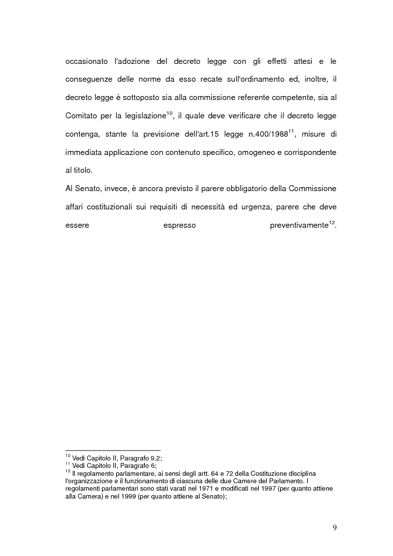 Anteprima della tesi: Decreti Legge: analisi delle principali sentenze della Corte Costituzionale, Pagina 7